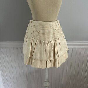Forever 21 gold ruffle skirt
